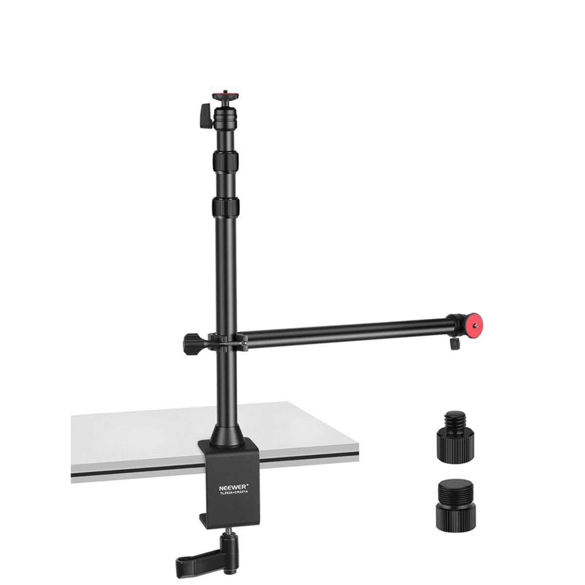 NEEWER - Soporte de mesa con brazo flexible Neewer TL253A+CR221A para cámaras y luces