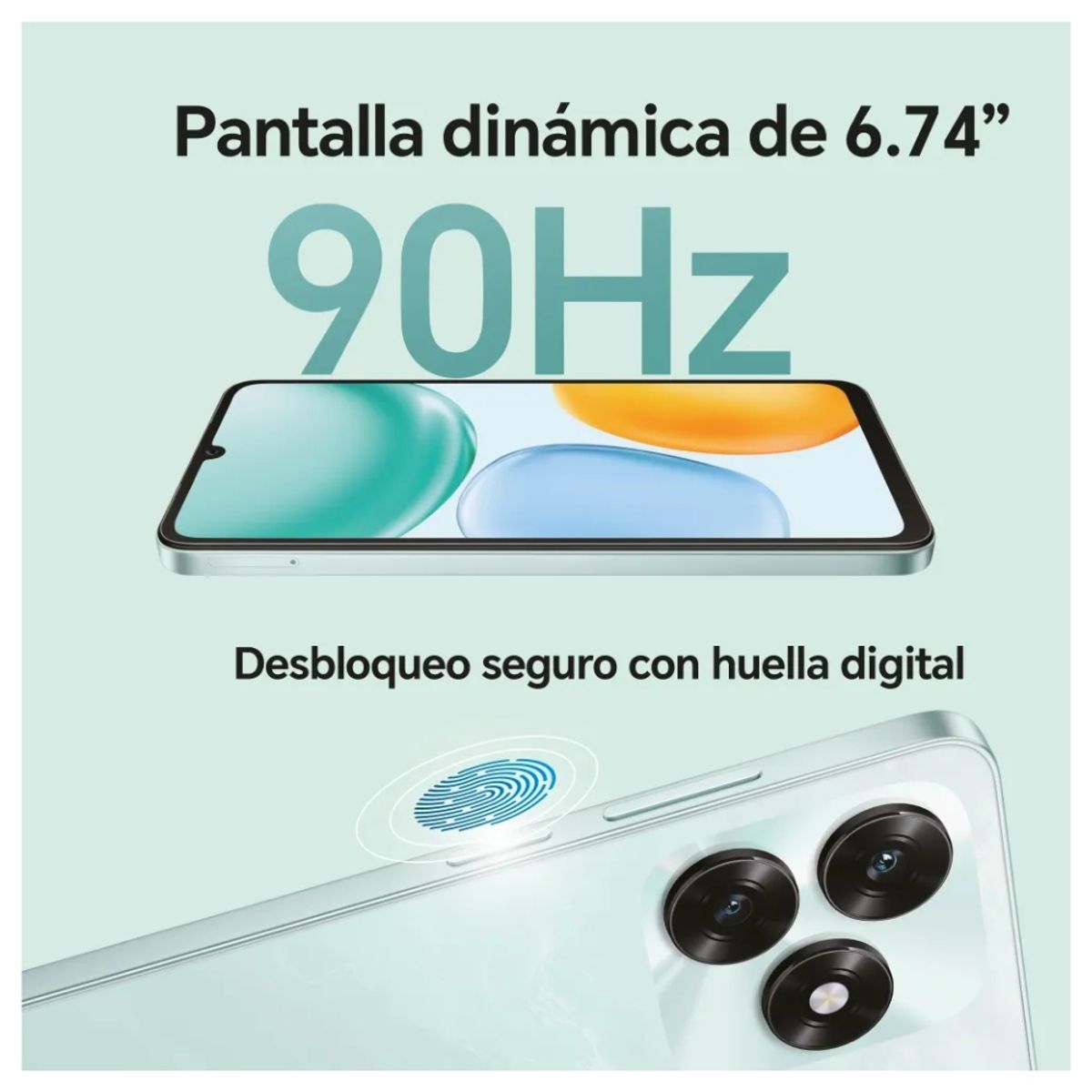 HONOR - Celular Honor X5C 6.74"  Pulg.  4GB RAM 128GB MagicOS 9.0 - Plata Meteoro