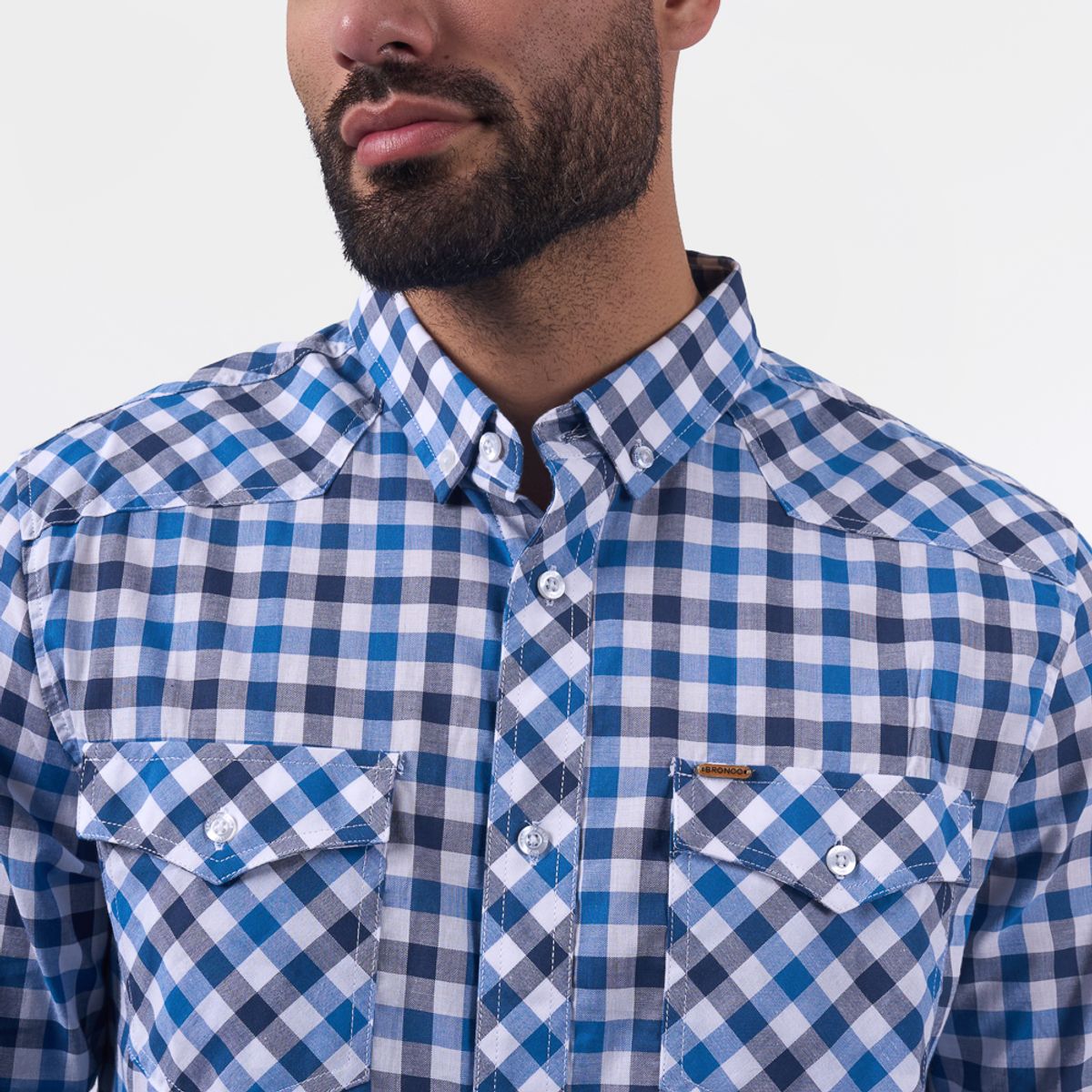Bronco - CAMISA ML BI24GINNI-C POPELINA