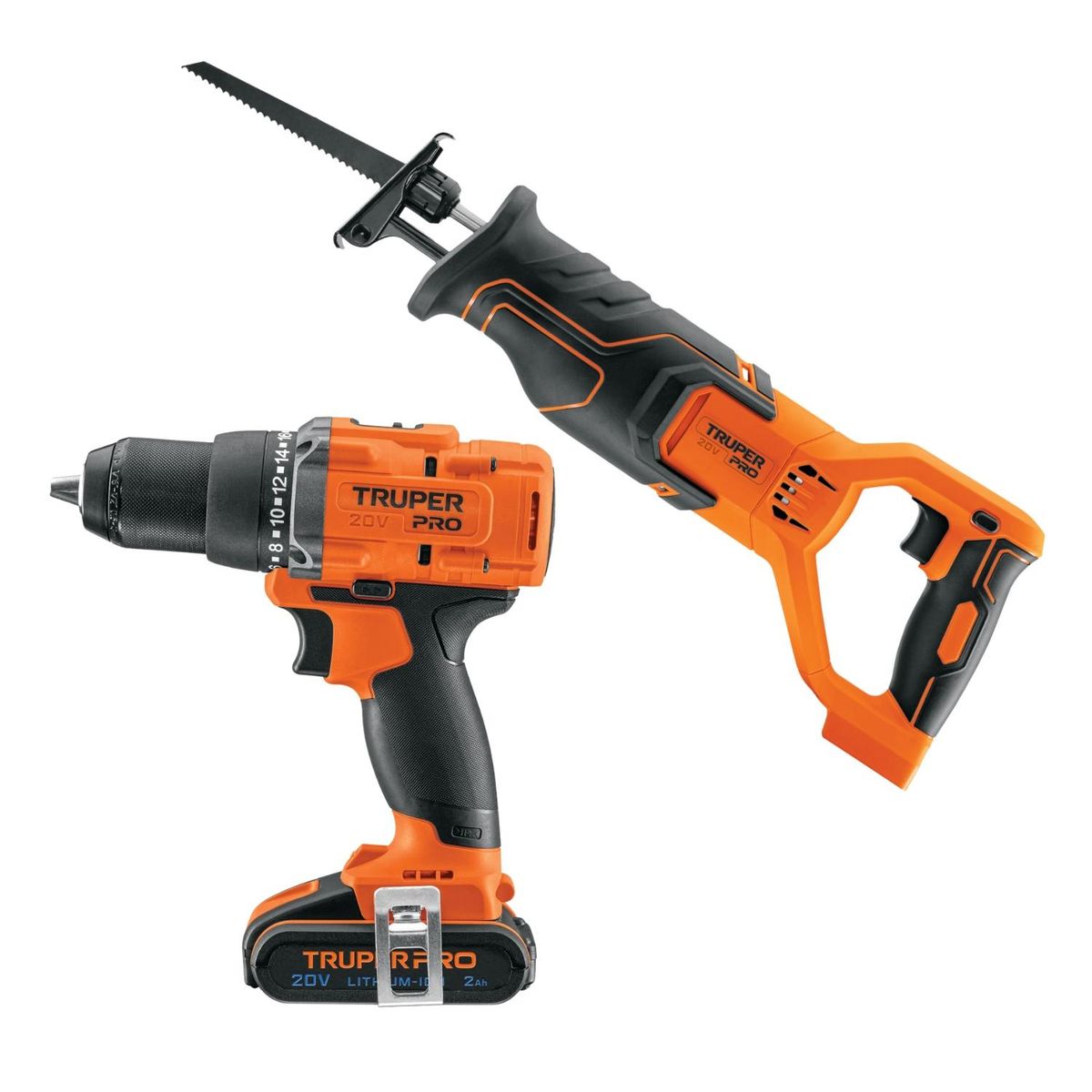TRUPER - Taladro Atornillador + Sierra Sable + 1bat 2ah 20V Truper