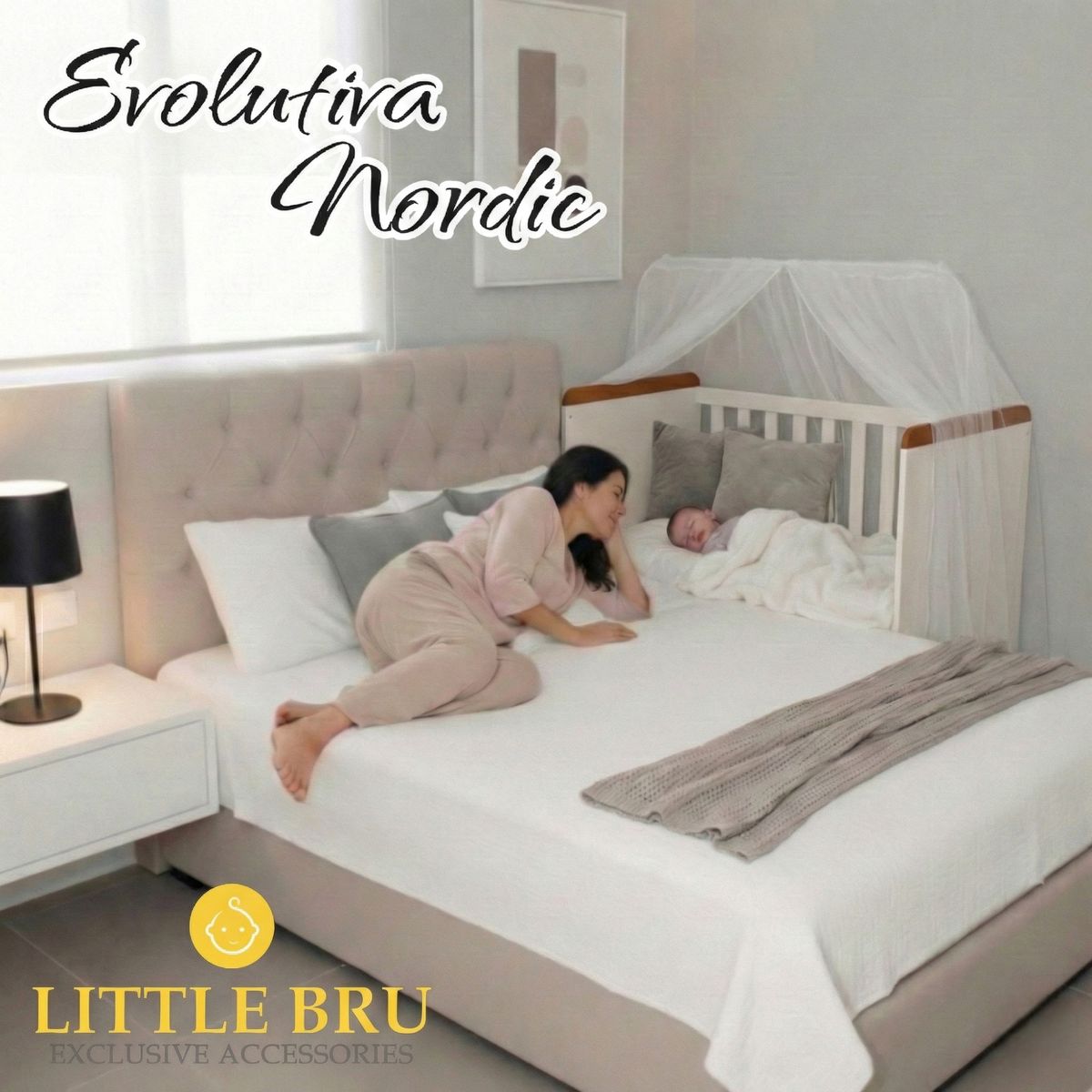 LITTLE BRU ACCESORIOS EXCLUSIVOS - Cuna Evolutiva Nordic 5 en 1