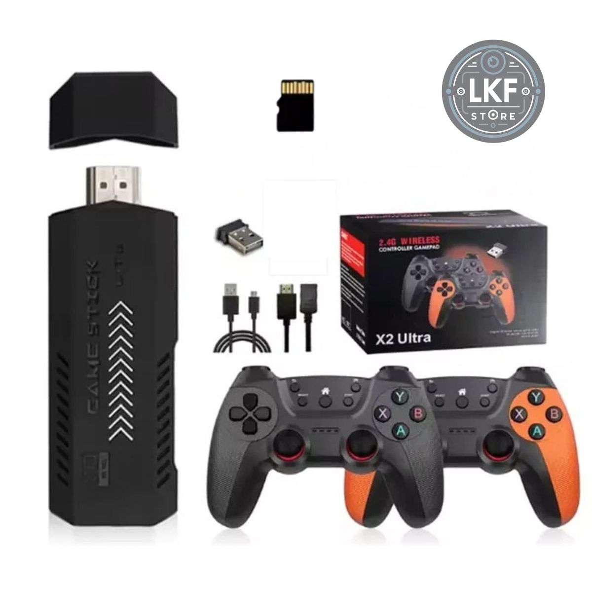 GENERICO - Consola Retro Stick X2 Ultra 3D Games 128GB 45000 Juegos con Mandos Recargables Inalámbricos