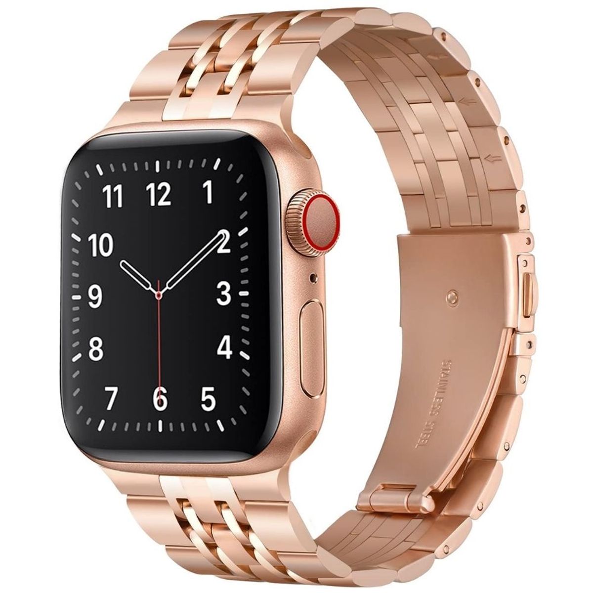 URVOI - Correa de Acero Loop para Apple Watch 46mm S10 S11 Rose Gold