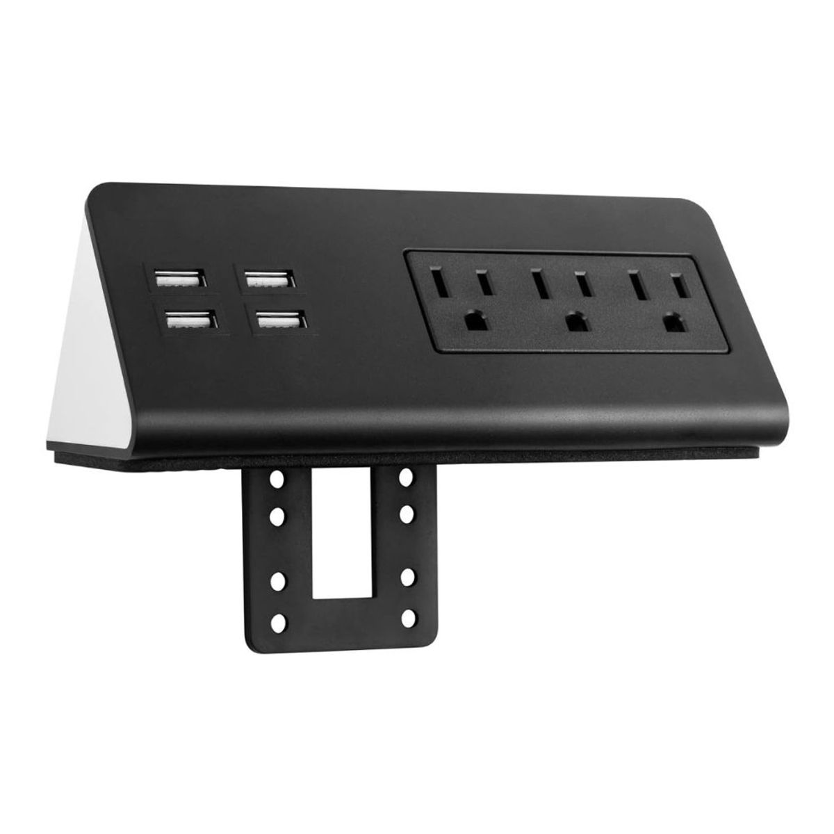 GENERICO - Tomacorriente empotrable, 3 Enchufes + 4 Puertos USB