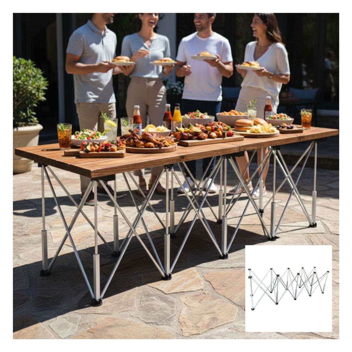 GENERICO - Caballete Portatil Plegable de Aluminio