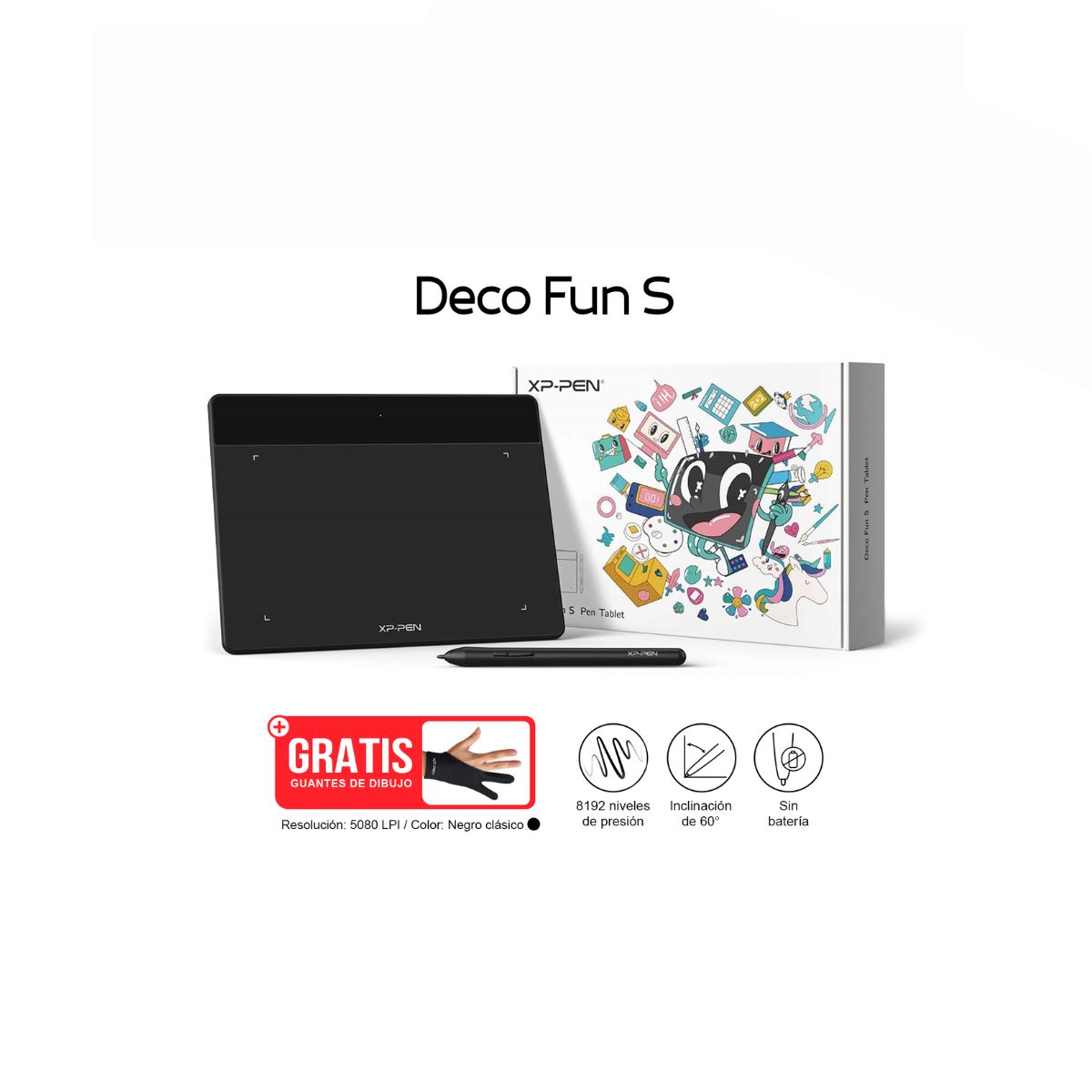 XP-PEN - Tableta Grafica XP-Pen Deco Fun S CT640 Classic Black