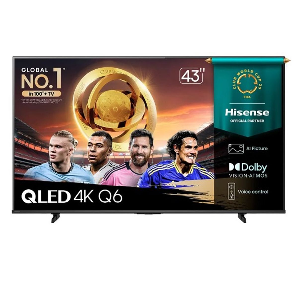HISENSE - TELEVISOR HISENSE 43 QLED 4K 43Q6QV SMART TV