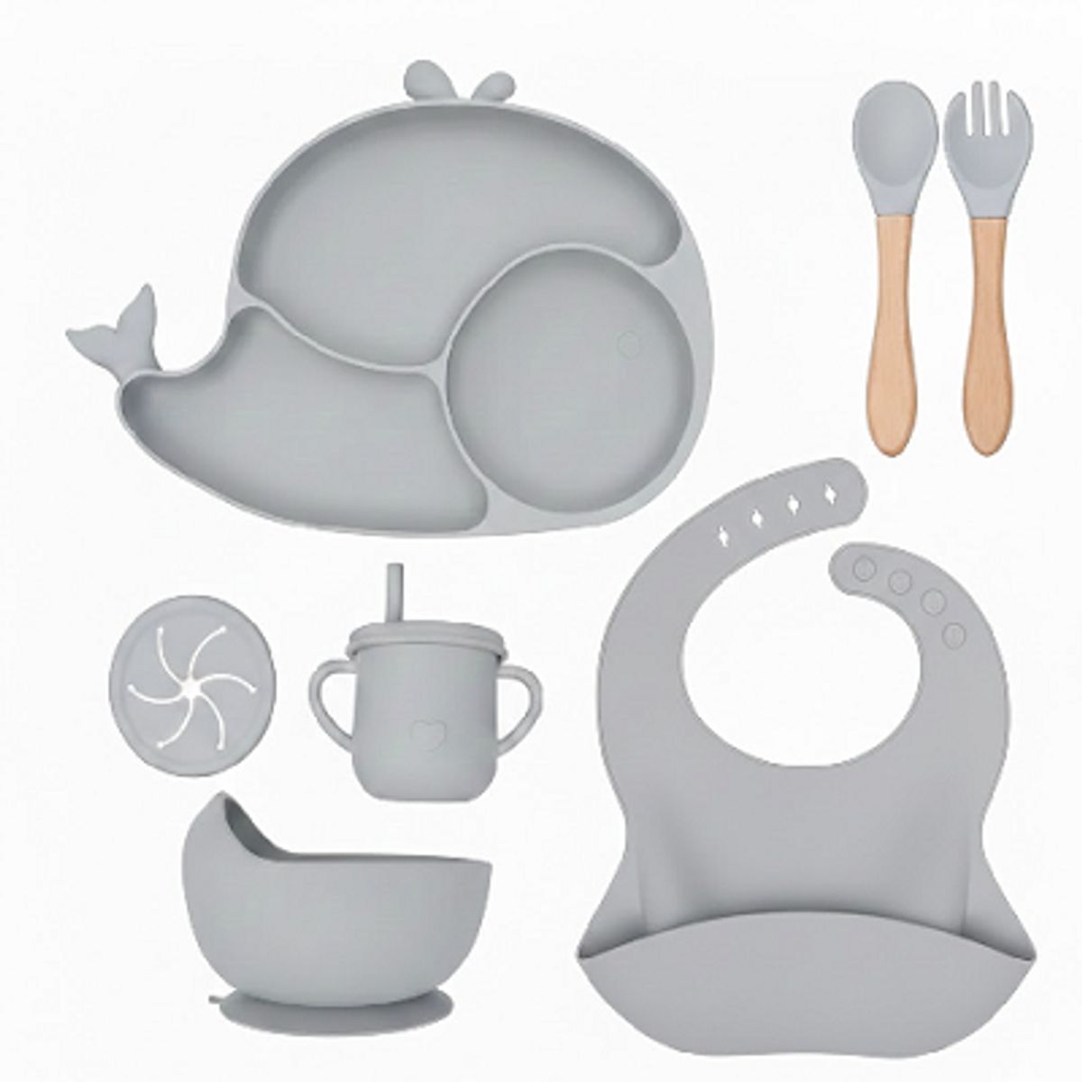 GENERICO - Set completo de alimentación 1O piezas Plomo  Modelo Ballena