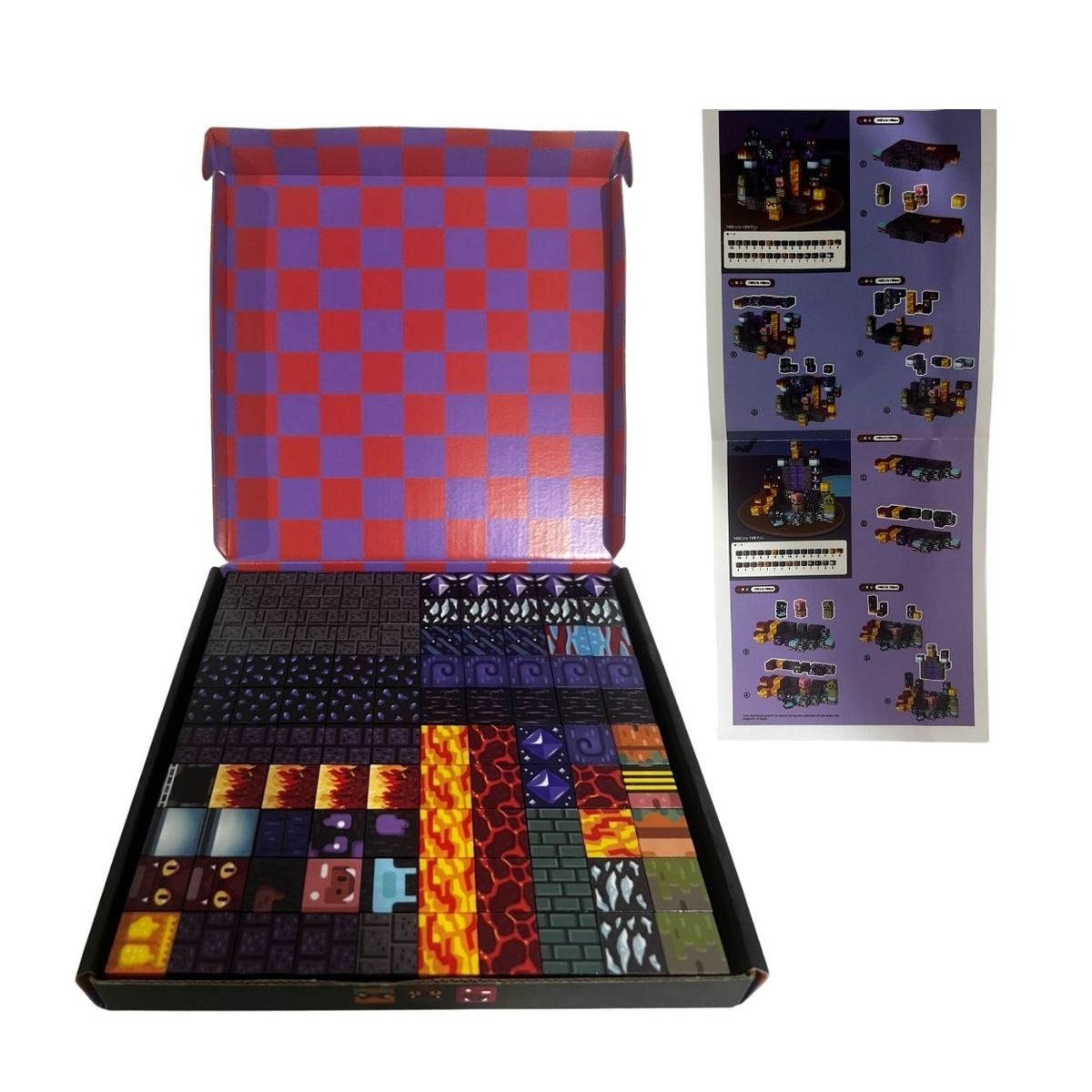 GENERICO - Bloques Magnéticos de Construcción Mundo de Fuego Volcán Pixelado 100pcs