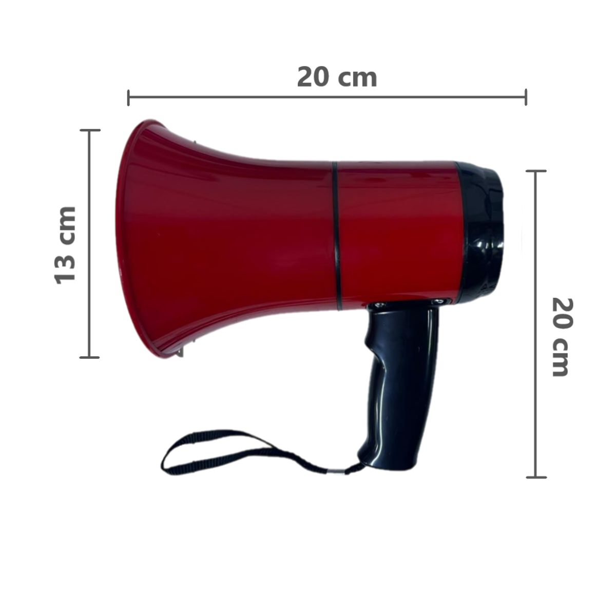 GENERICO - Megáfono batería portátil con grabadora 35 W - Rojo