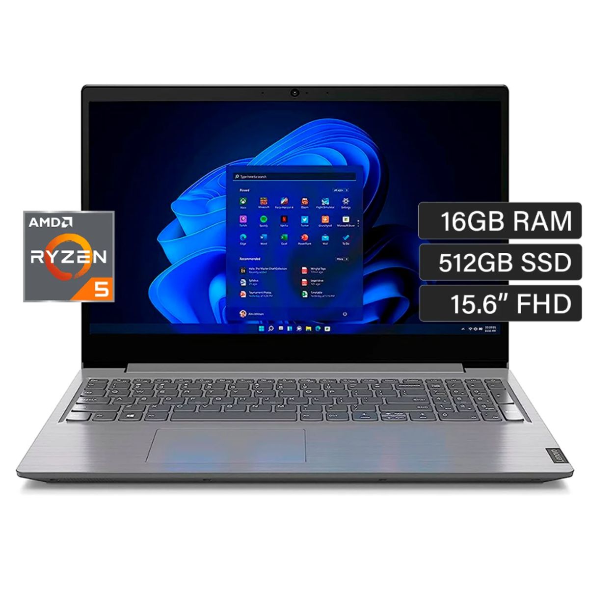 LENOVO - LAPTOP LENOVO V15 G4 AMD RYZEN 5 7520U 82YU00XYLM RAM 16GB SSD 512GB 15.6 FHD FREEOS