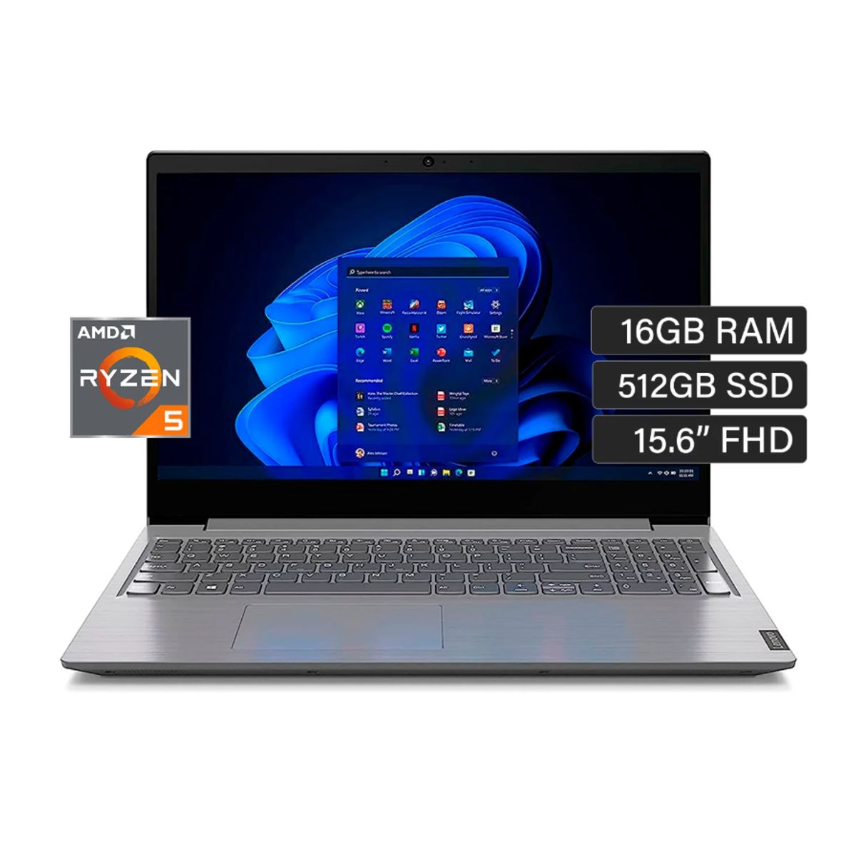 LENOVO - LAPTOP LENOVO V15 G4 AMD RYZEN 5 7520U 82YU00XYLM RAM 16GB SSD 512GB 15.6 FHD FREEOS