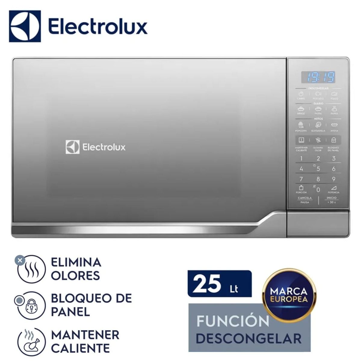 ELECTROLUX - Horno microondas Electrolux EMDO25S2GSRUG 25 Litros 900 W