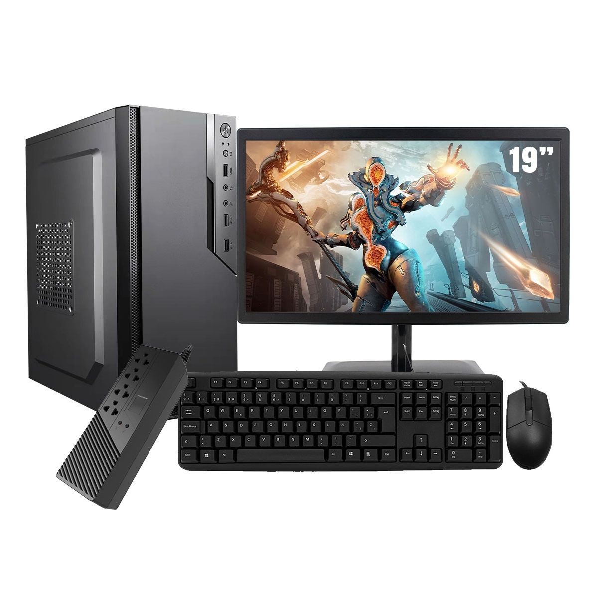 INTEL - Computadora Pc Intel Core i3 7100 RAM 8GB SSD 256GB MONITOR 19" HD + TECLADO MOUSE