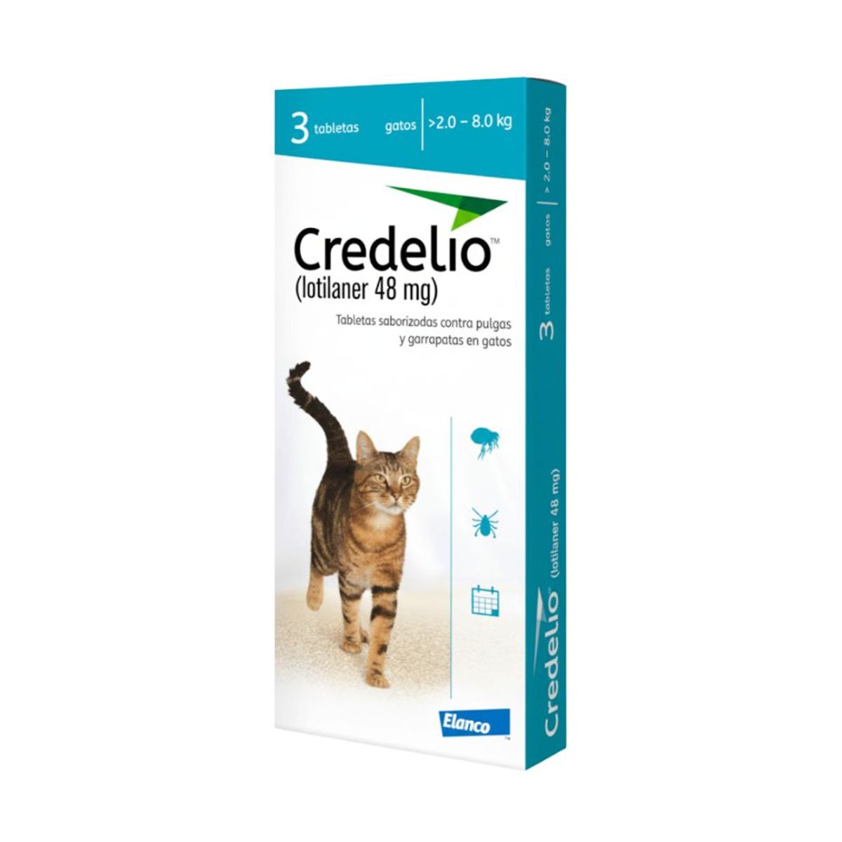 Credelio 48 mg para gatos - Antiparasitario oral 2 a 8 kg, marca CREDELIO - Foto Principal