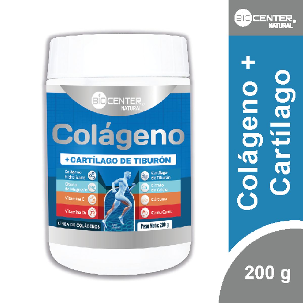 BIOCENTER NATURAL - Colágeno + Cartílago de tiburón x 200 g - Biocenter Natural