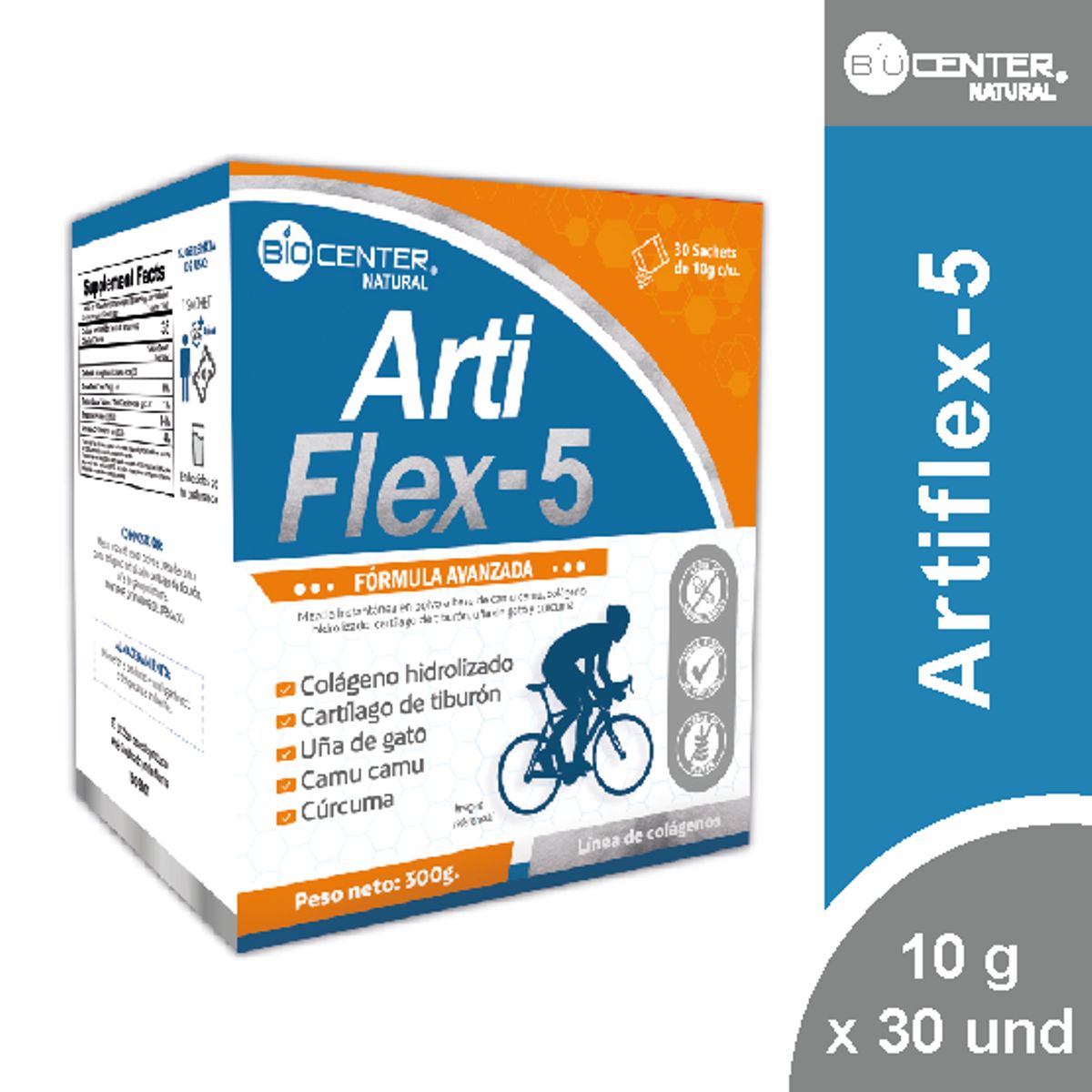 BIOCENTER NATURAL - Artiflex-5 Colágeno x caja 10g x 30 und - Biocenter Natural