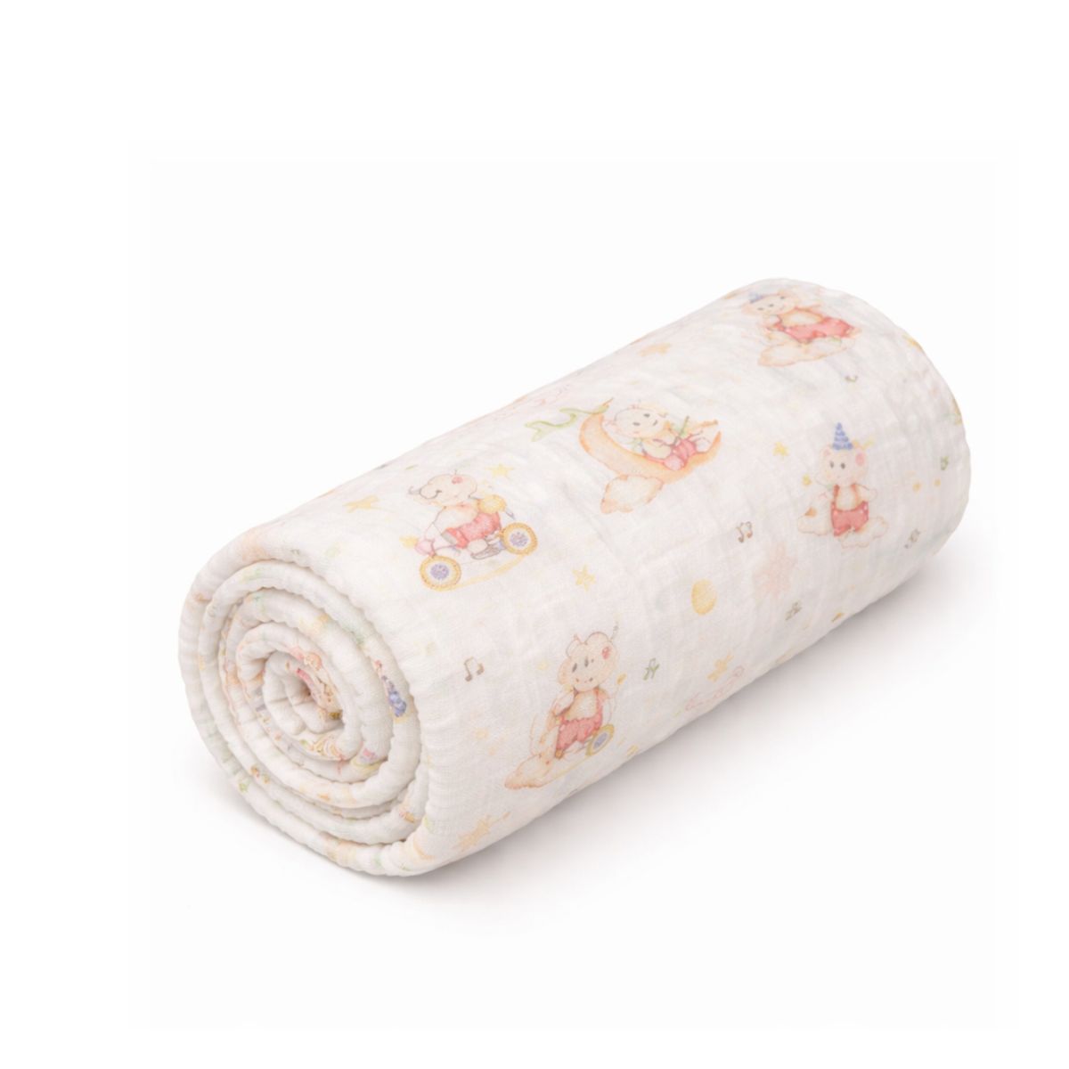 CERDITA - Manta Muselina para Bebé 2 Capas 100% algodón -  Elefante