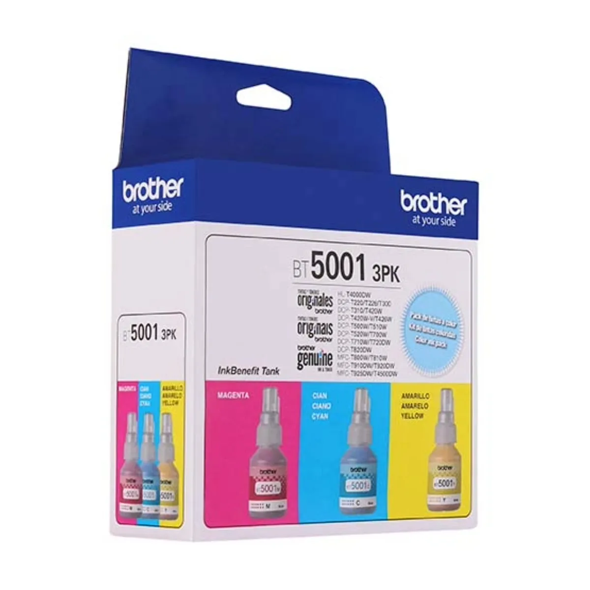 BROTHER - Botellas de Tinta Original Brother BT5001 3PK InkBenefit Tank