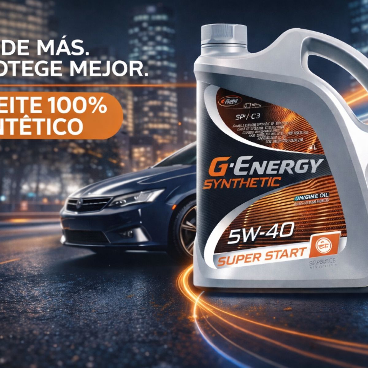GENERICO - ACEITE G-ENERGY SUPER START 100% SINTETICO 5W-40 Full Sintetico 4L
