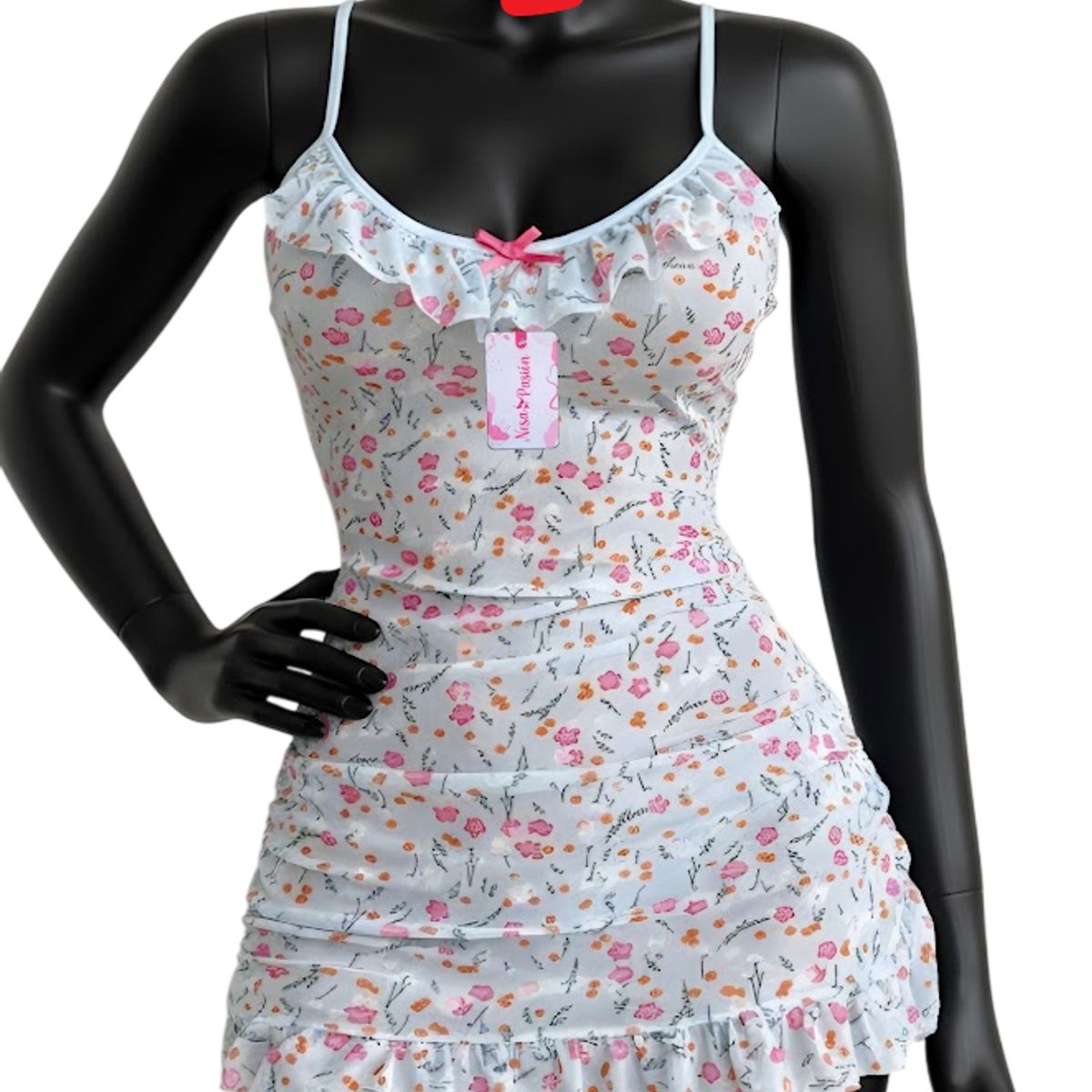 GENERICO - BABYDOLL LENCERIA SEXY PIJAMA CELESTE TALLA L