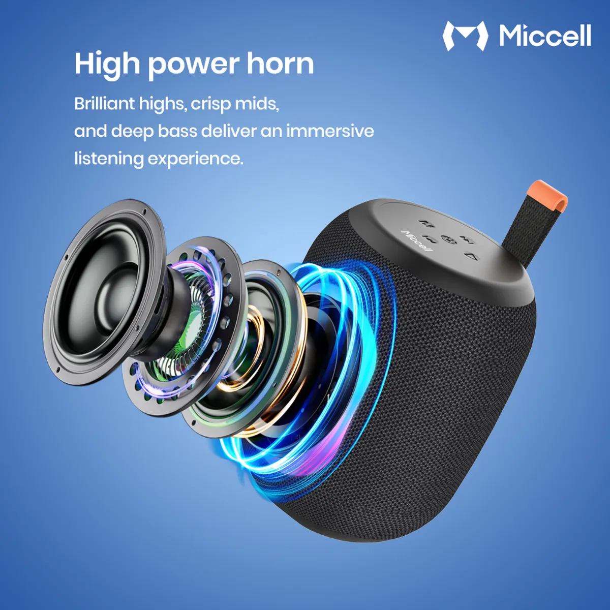 MICCELL - Miccell Sp48 Parlante Portátil Bluetooth 8w