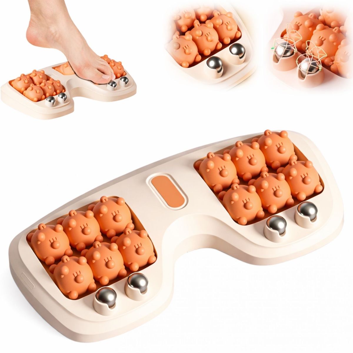 OEM - Masajeador de Pies con Rodillos de Acupresión para Alivio del Dolor Plantar Espolón Calcáneo