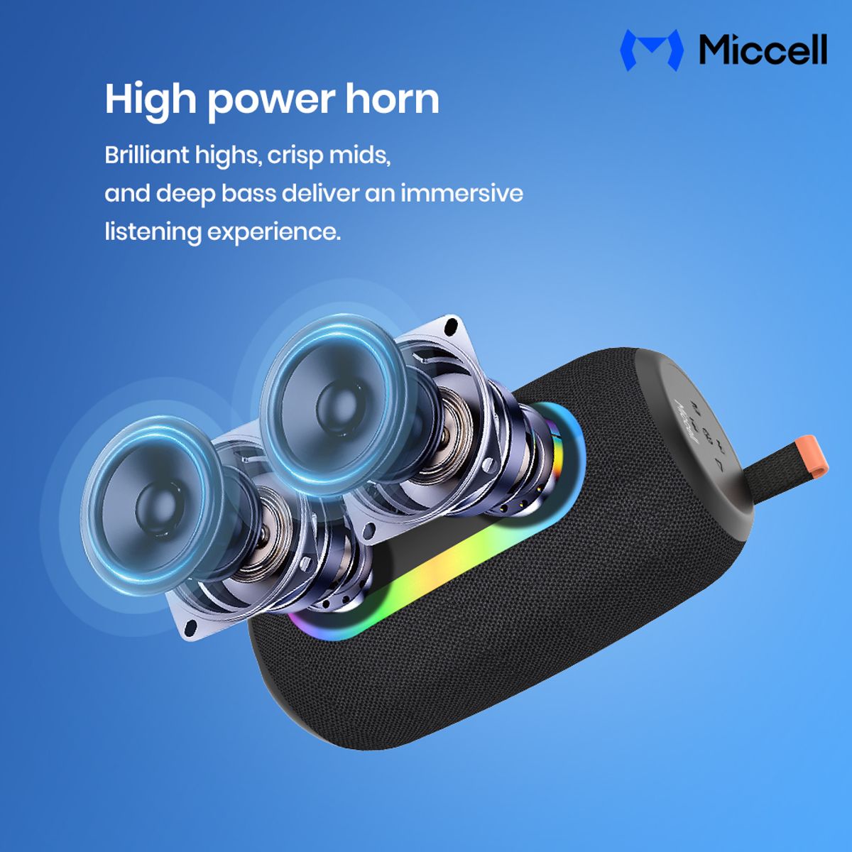MICCELL - Miccell Sp49 Parlante Portátil Bluetooth 15w