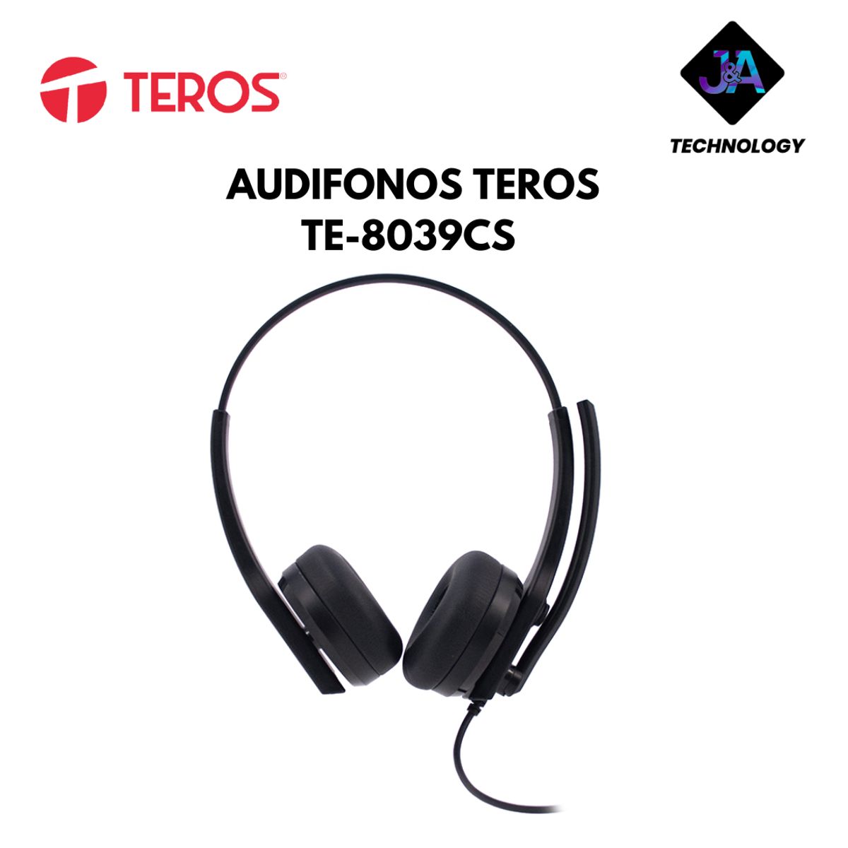 TEROS - AUDIFONOS CON MICROFONO TEROS TE-8039CS USB