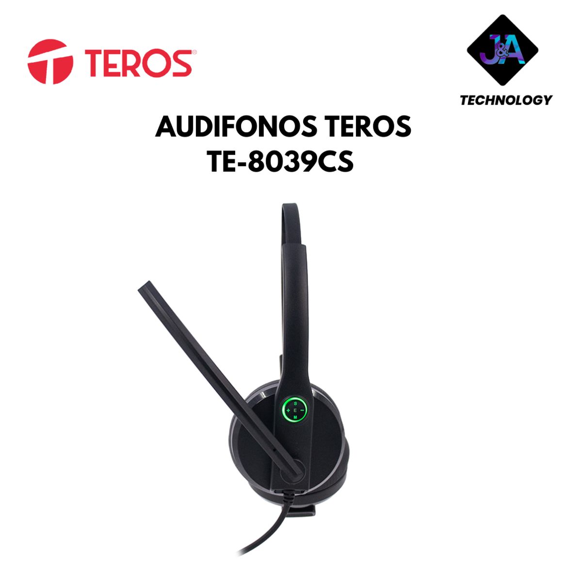 TEROS - AUDIFONOS CON MICROFONO TEROS TE-8039CS USB