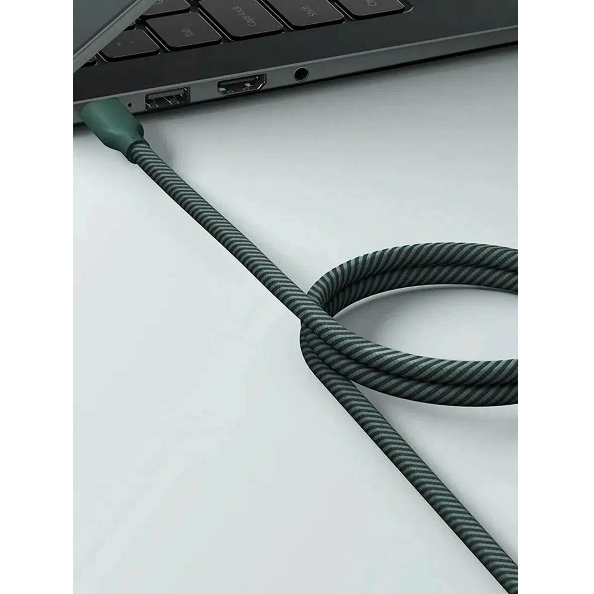 XIAOMI - Cable Xiaomi 6A Braided USB-A a Tipo-C Verde 1m Carga Rápida 120W