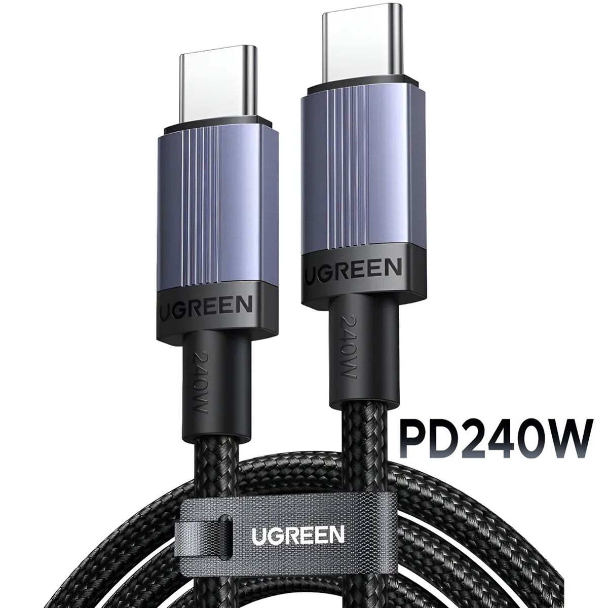 UGREEN - Cable Ugreen L532 Tipo Ca C PD 240W Carga Rapida 1m Negro