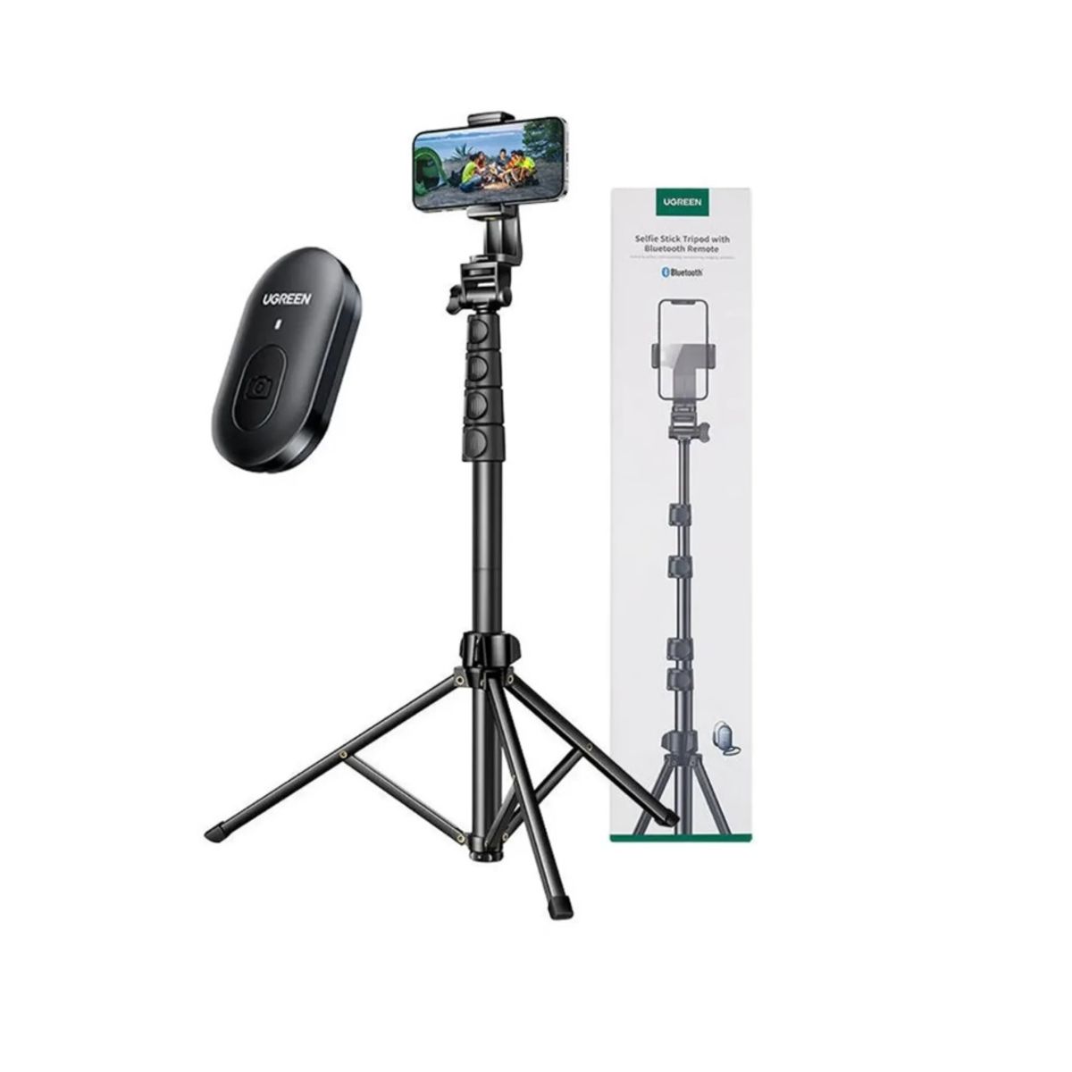 UGREEN - Tripode Ugreen Selfi Stick Remoto Bluetooth Negro LP680-15609