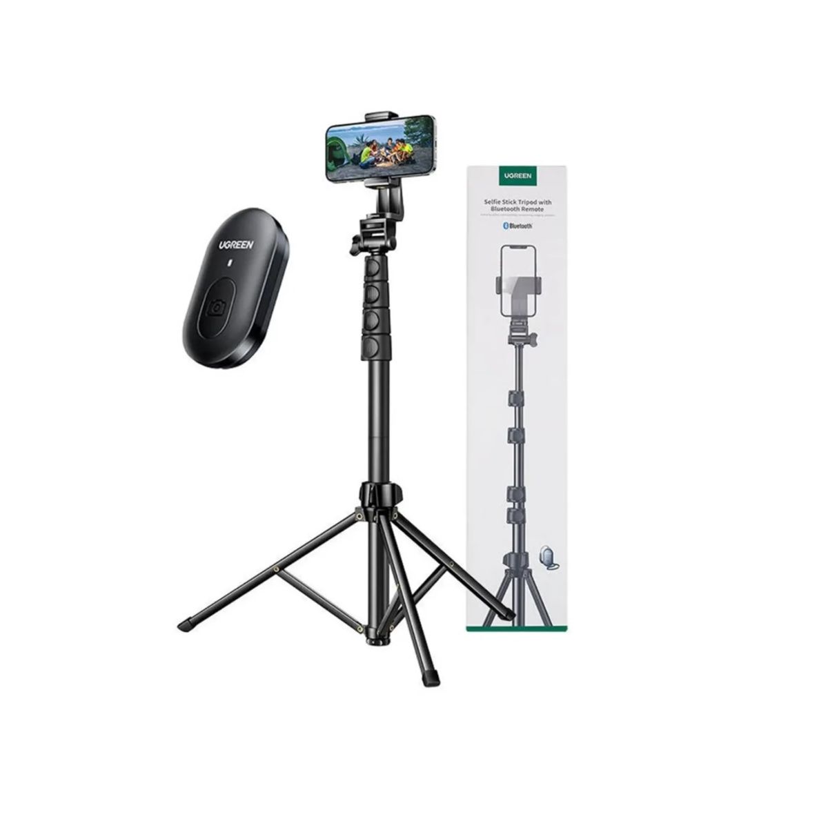 UGREEN - Tripode Ugreen Selfi Stick Remoto Bluetooth Negro LP680-15609