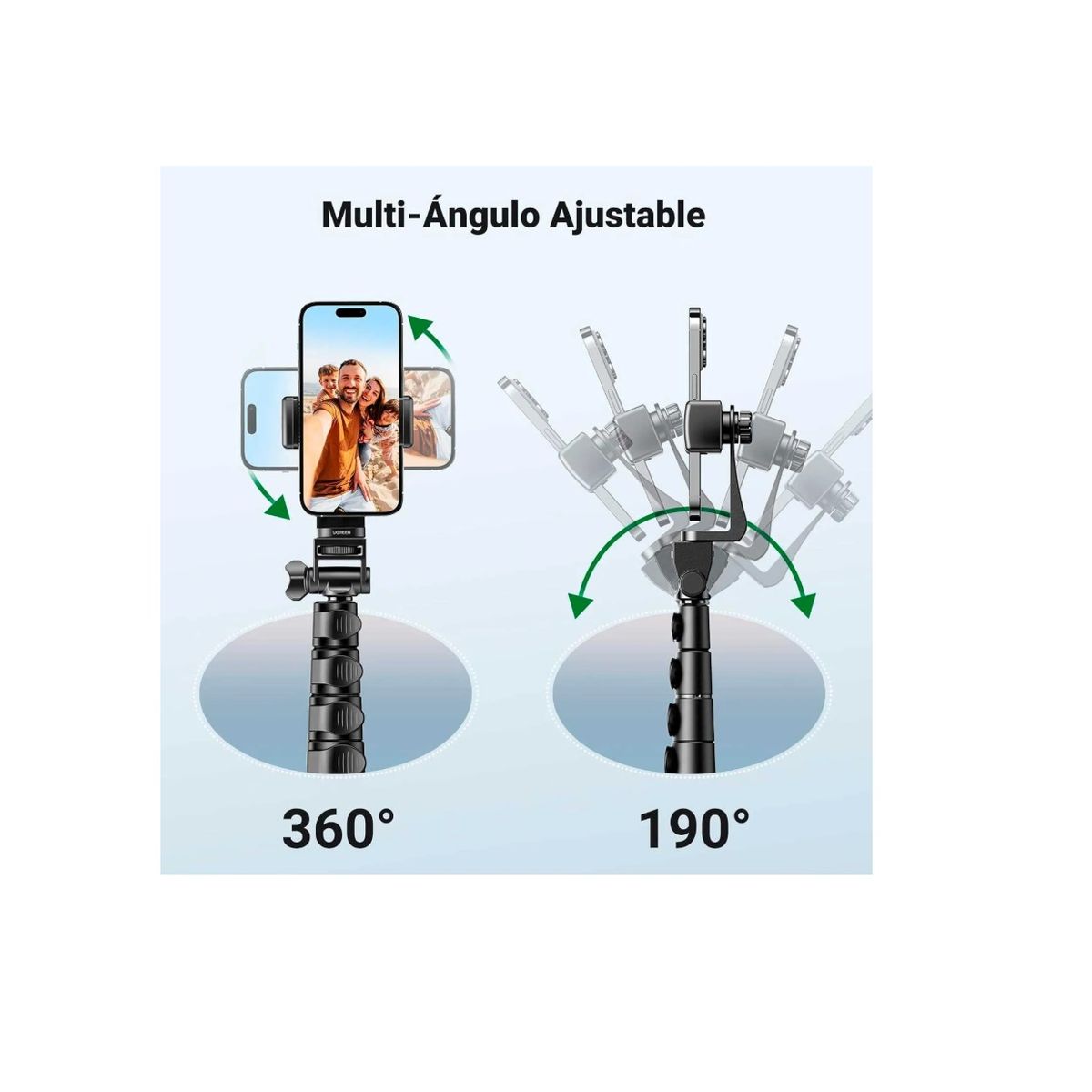 UGREEN - Tripode Ugreen Selfi Stick Remoto Bluetooth Negro LP680-15609