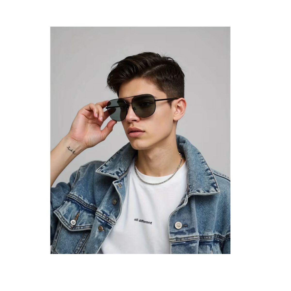 GENERICO - lentes de sol multicolor unisex negro