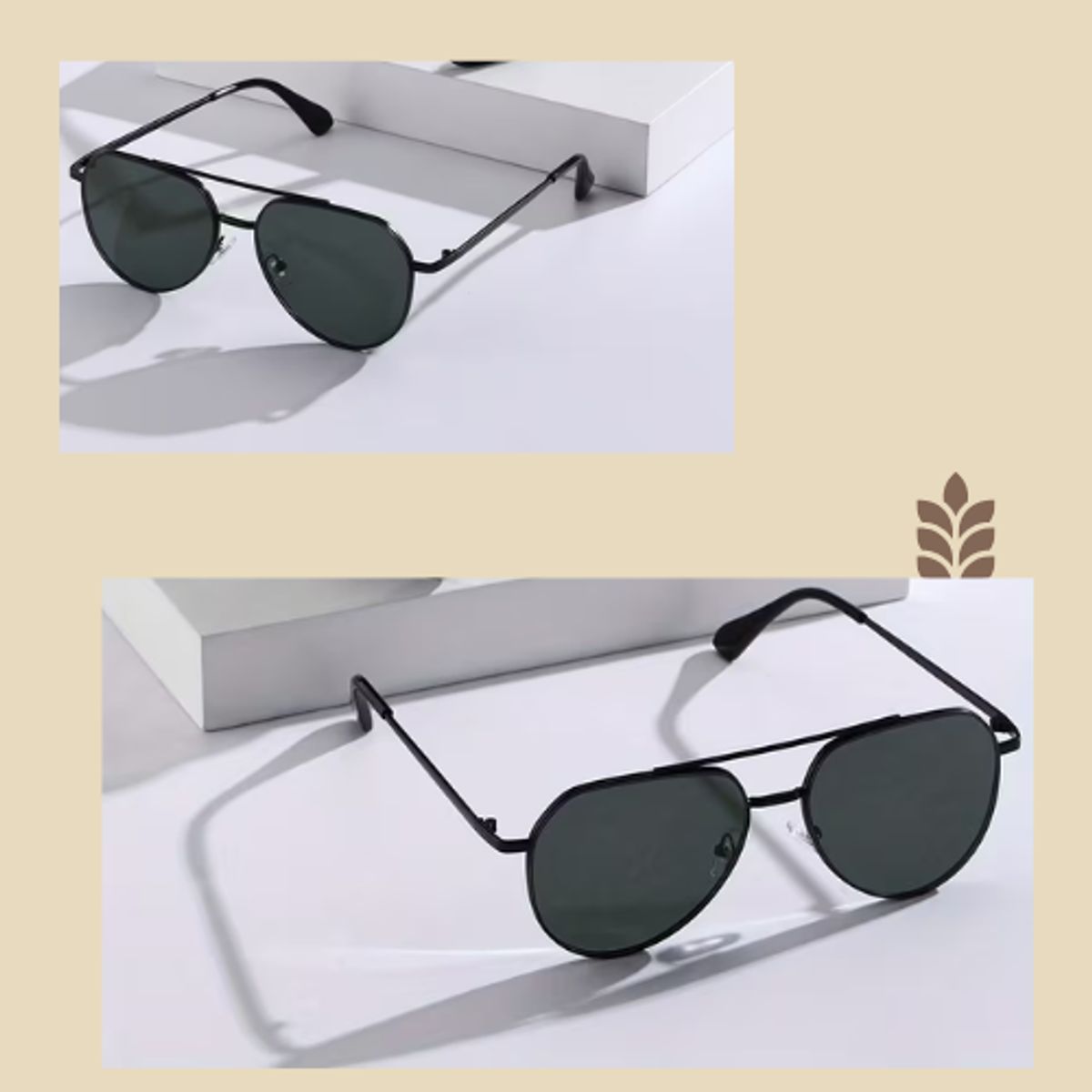 GENERICO - lentes de sol multicolor unisex negro