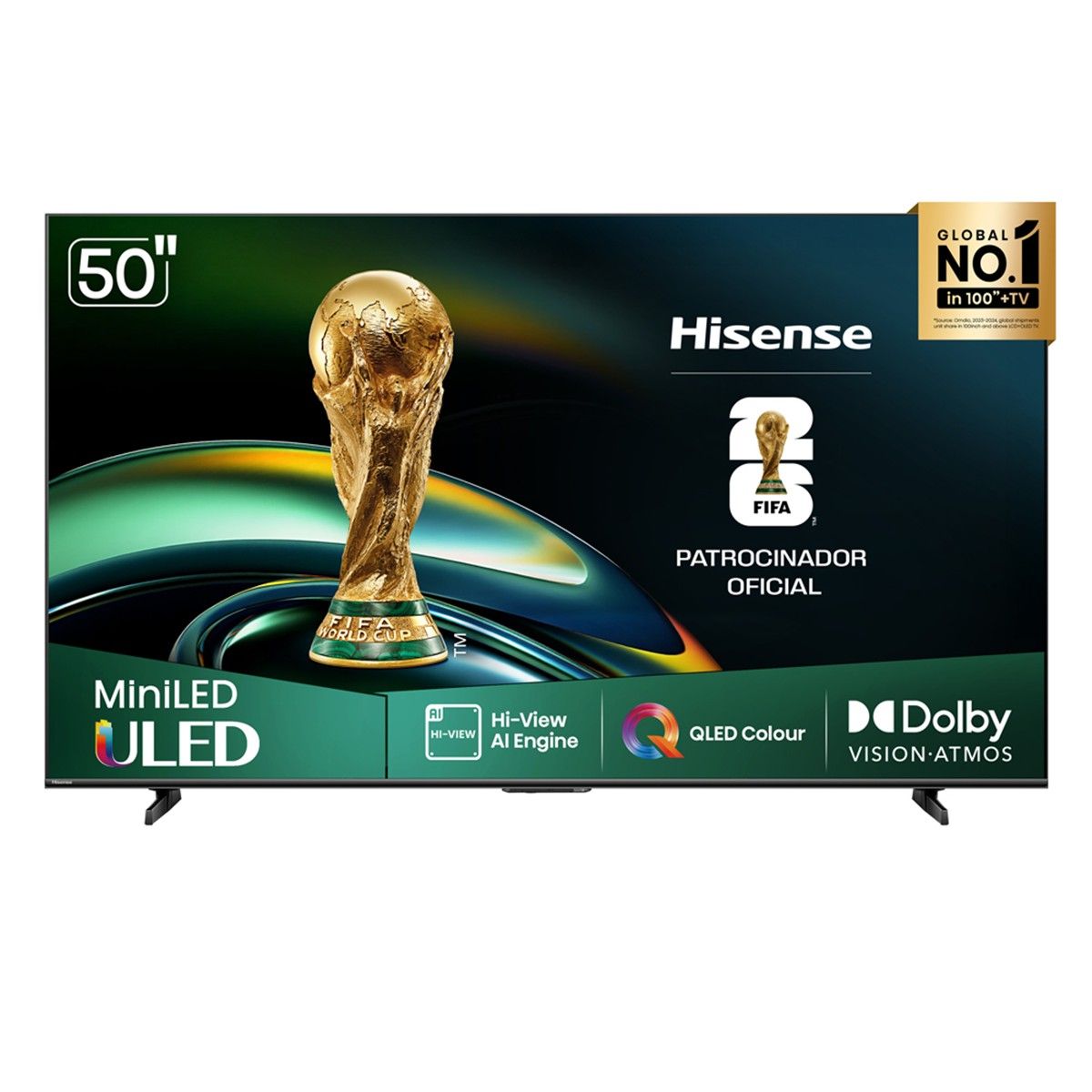 HISENSE - TELEVISOR HISENSE SMART TV 50" MINILED 4K UHD 50U6QV VIDDA 2025