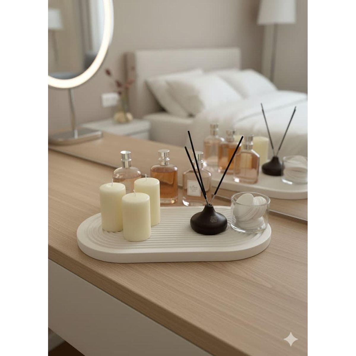 MAP DESIGN HOME - ADORNO BANDEJA BOHO PASTILLA IVORY