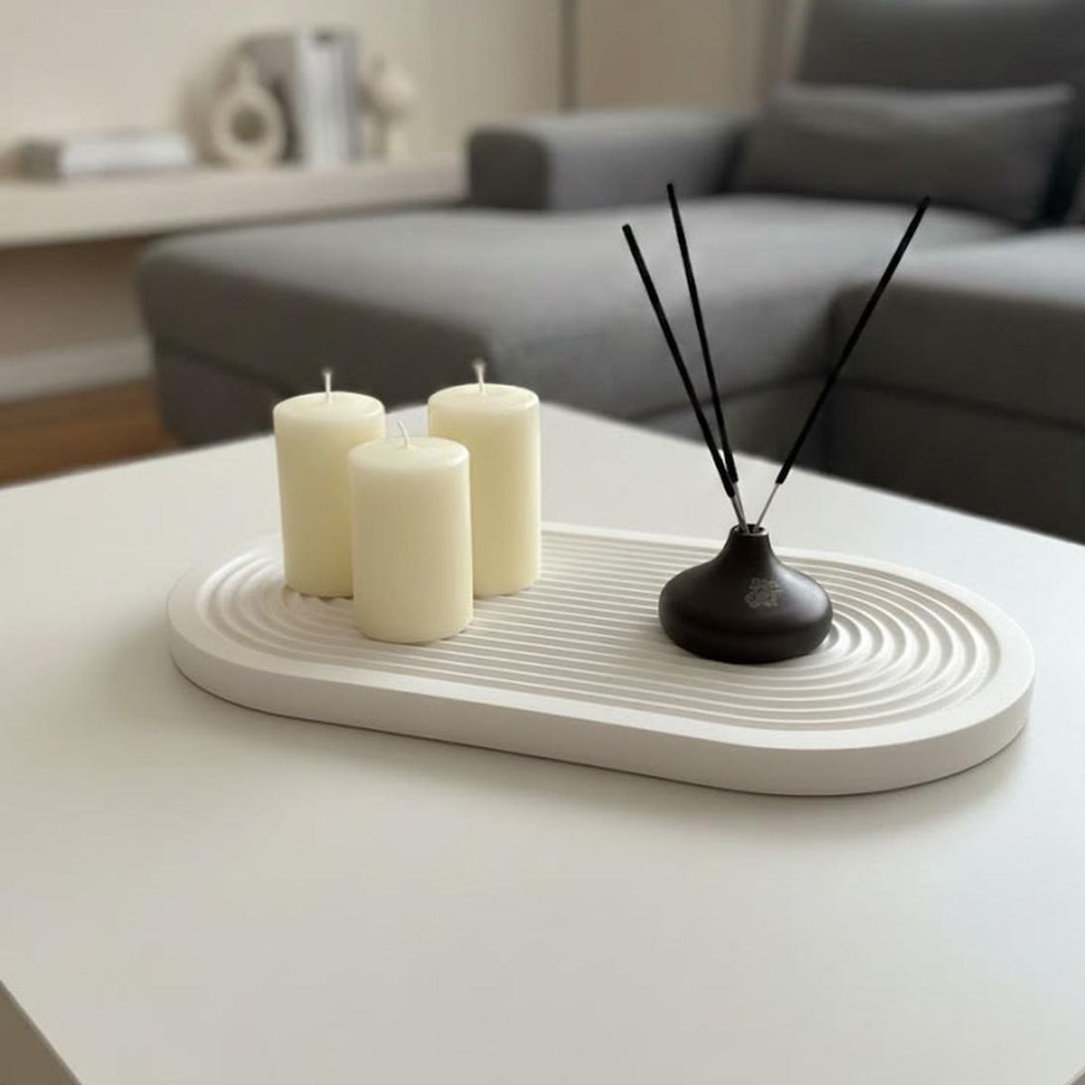 MAP DESIGN HOME - ADORNO BANDEJA BOHO PASTILLA IVORY