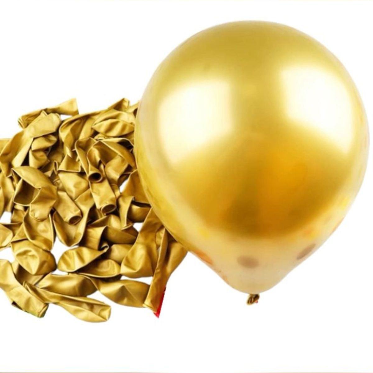 GENERICO - Set x18 globos cromados dorado