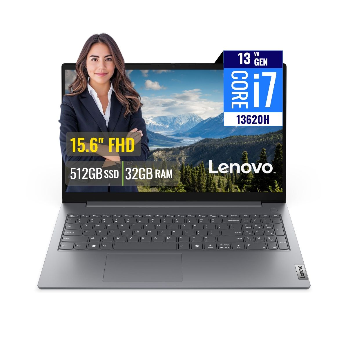 LENOVO - Laptop Lenovo V15 G5 IRL Intel Core i7 13620H 32GB RAM 512GB SSD M.2 15.6 FHD FreeDOS