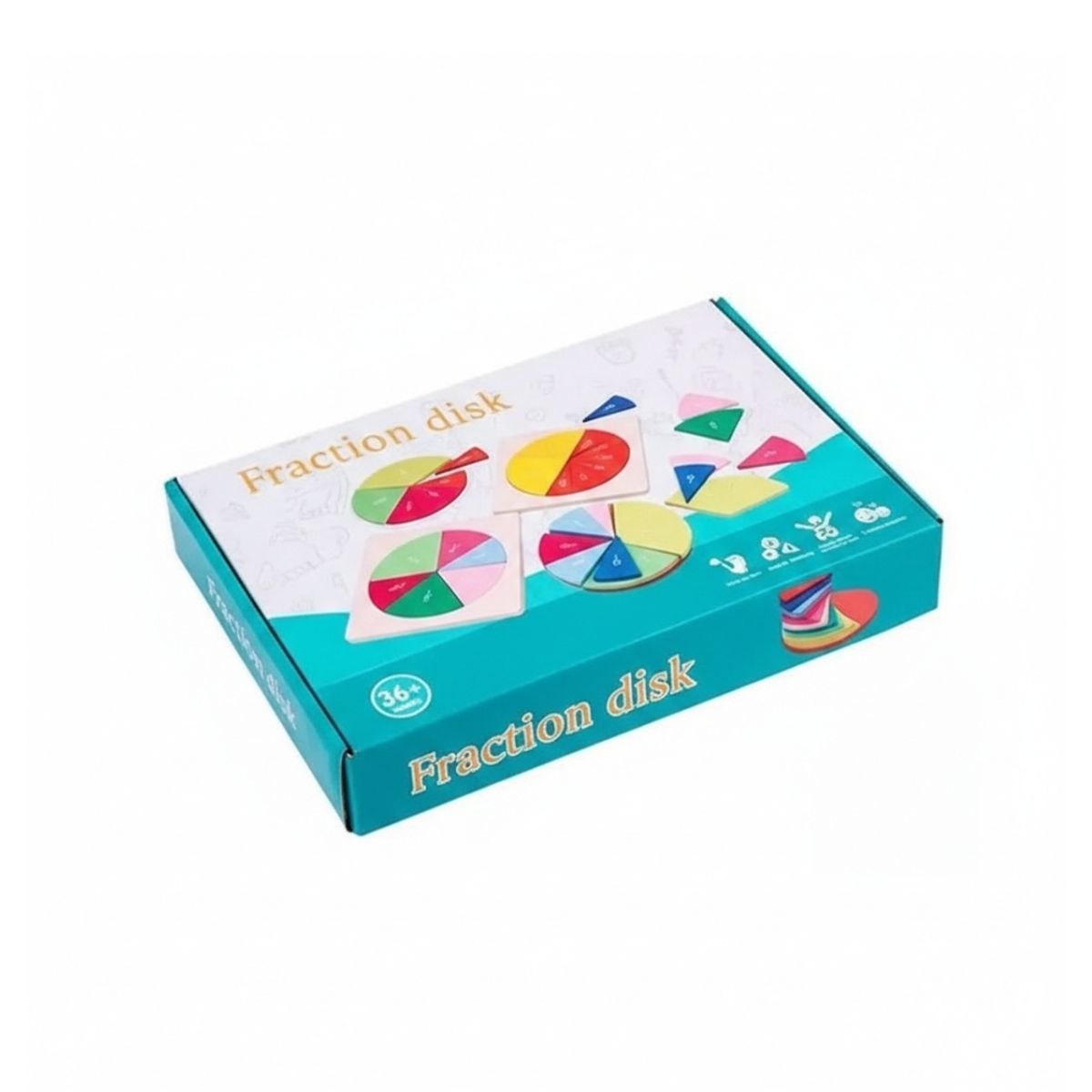 GENERICO - Disco de Fracciones en Madera para Niños