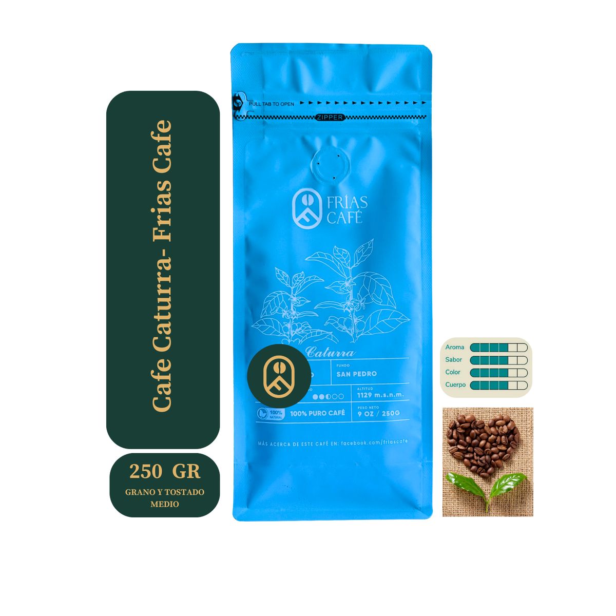 GENERICO - Café De Origen Caturra Grano Entero Frias Cafe 250 gr