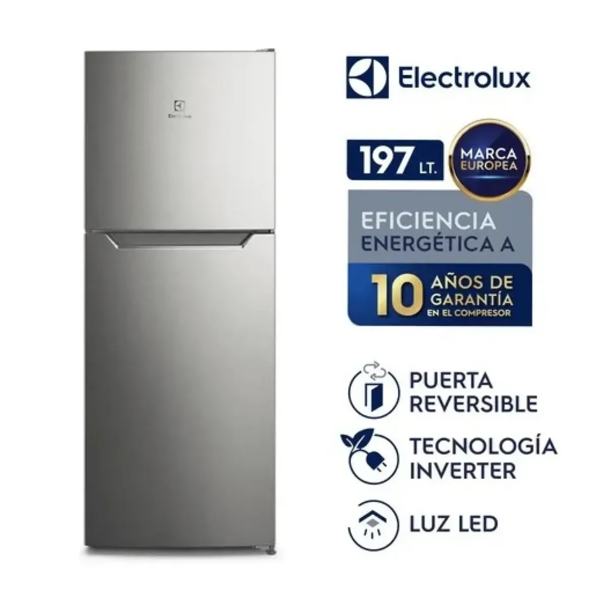 ELECTROLUX - Refrigerador Electrolux No Frost Top Mount 197L ERT23F2P4AS