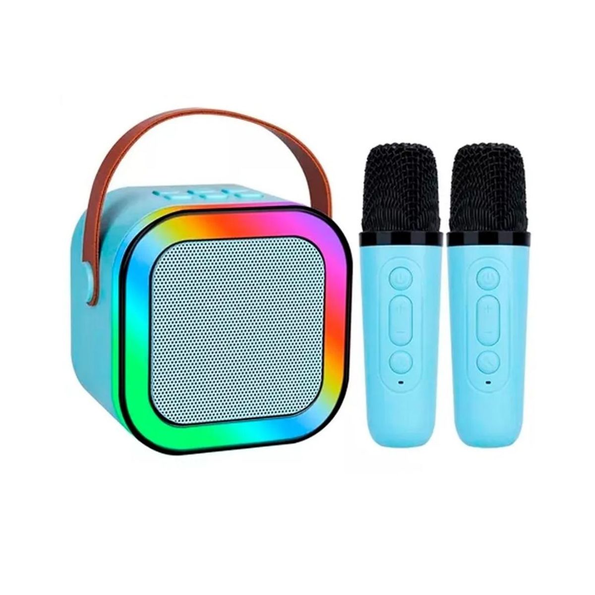 GENERICO - Parlante Karaoke Bluetooth Portátil con 1 Micrófono Inalámbrico Color Rosado