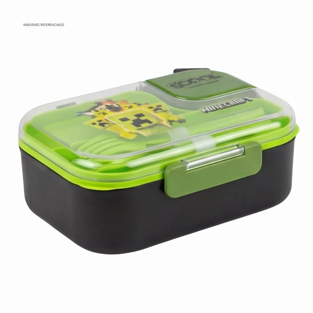 GENERICO - Lonchera Térmica Escolar Acero Inoxidable 1L Diseño Minecraf Infantil Hermético