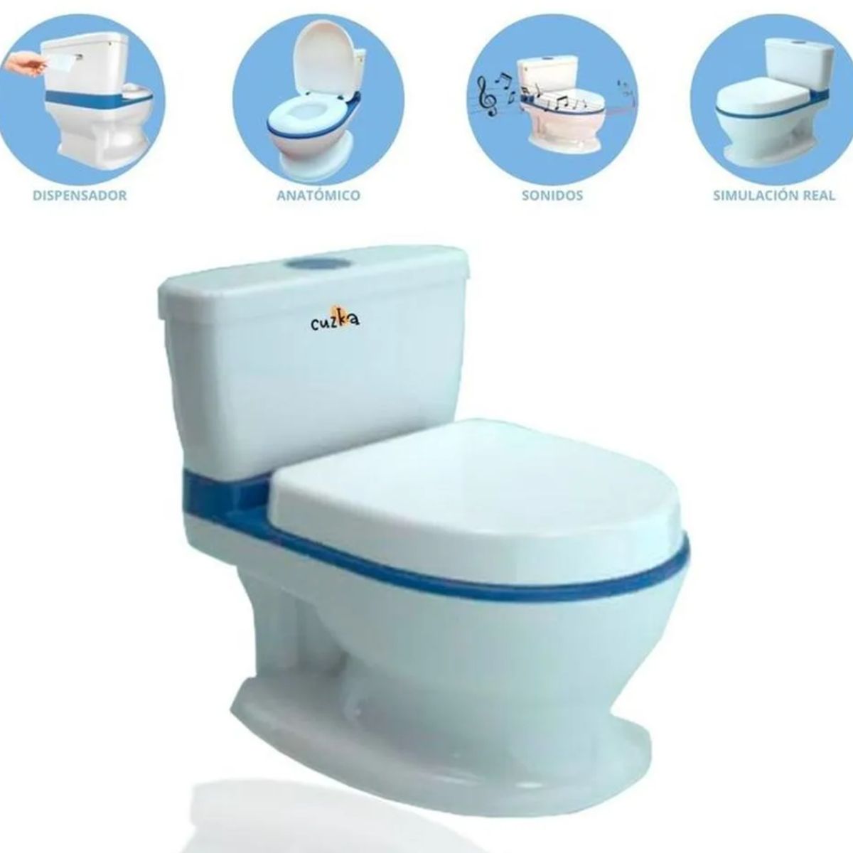 GENERICO - Bacinica asiento 2 en 1 "INODORO" Blue
