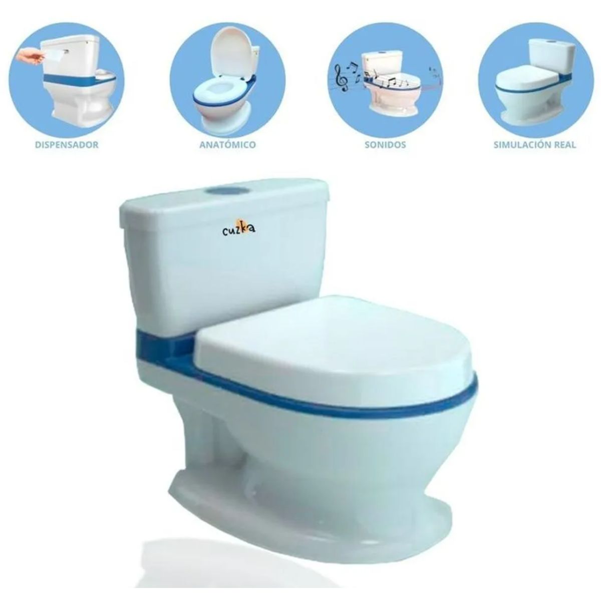 GENERICO - Bacinica asiento 2 en 1 "INODORO" Blue