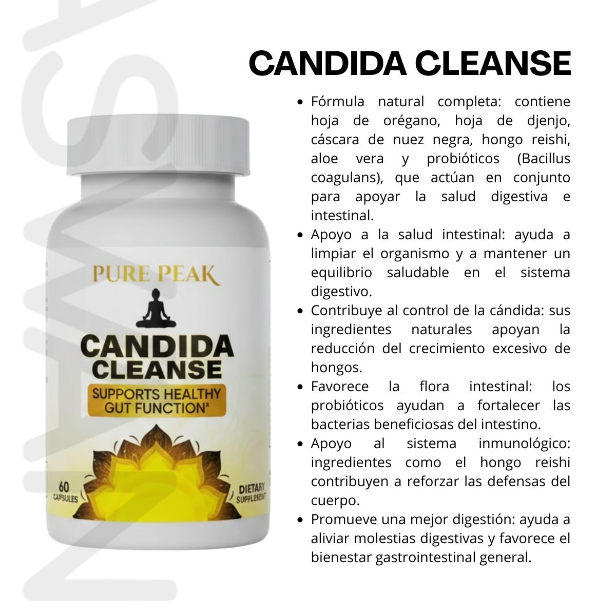 GENERICO - CANDIDA CLEANSE SALUD INTESTINAL